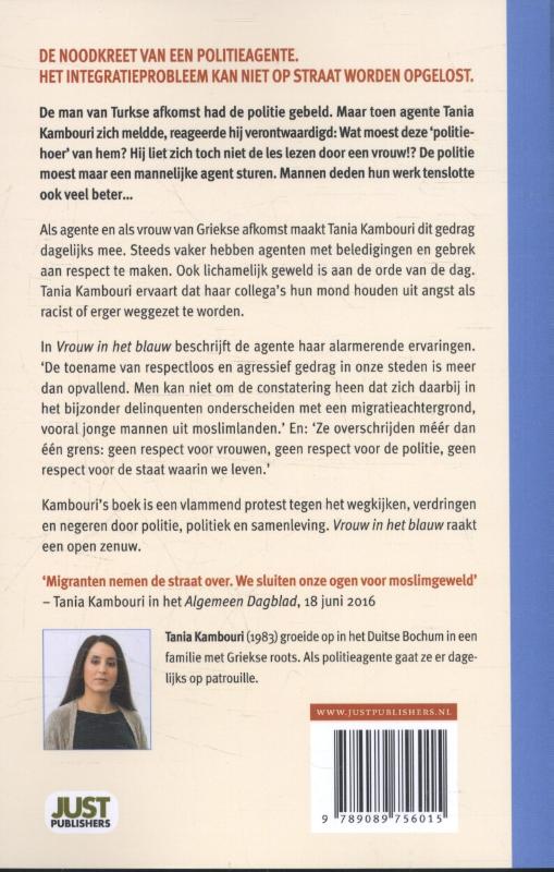 Achterkant van Vrouw in het blauw