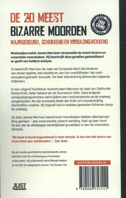 Achterkant van De 20 meest bizarre moorden
