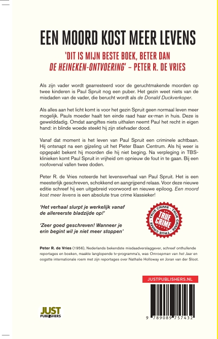 Achterkant van Een moord kost meer levens