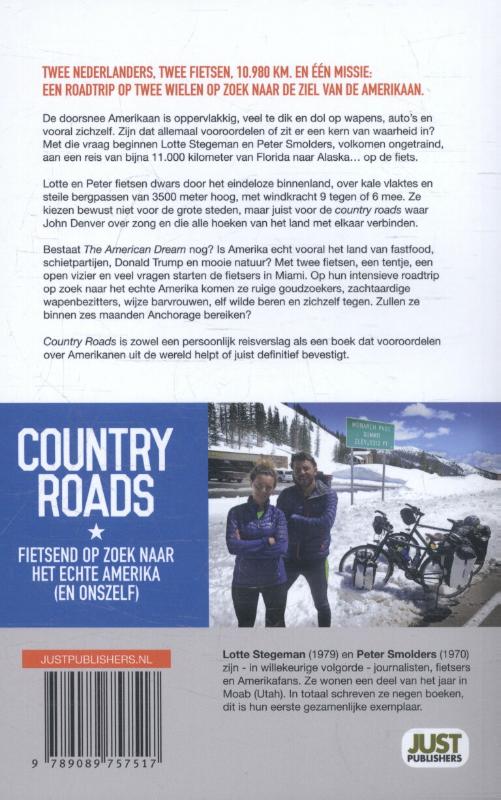 Achterkant van Country roads