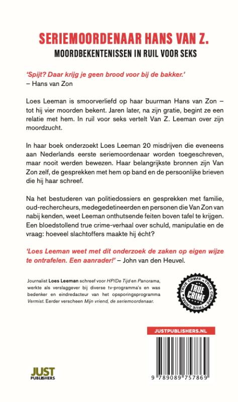 Achterkant van Seriemoordenaar Hans van Z.