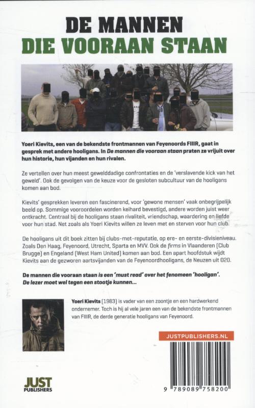Achterkant van De mannen die vooraan staan