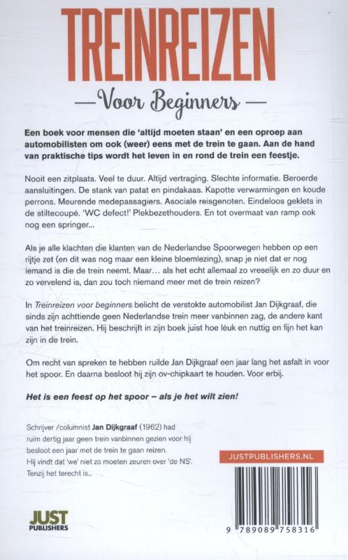 Achterkant van Treinreizen voor beginners