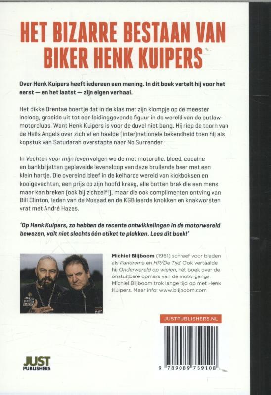 Achterkant van Vechten voor mijn leven