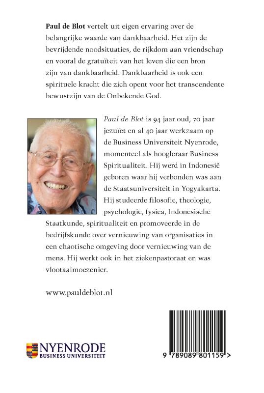 Achterkant van Dankbaarheid
