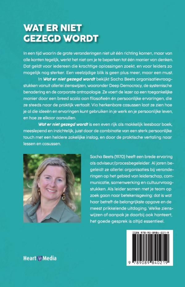 Achterkant van Wat er niet gezegd wordt