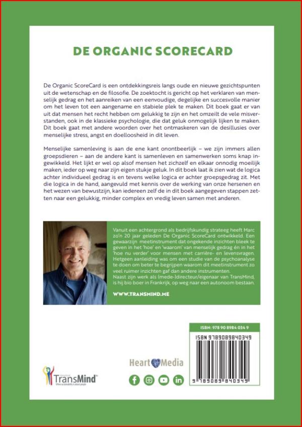 Achterkant van De Organic Score Card