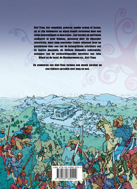 Achterkant van Het rompkind - de eenarmige prins - koning Eenoog - de heer der illusies