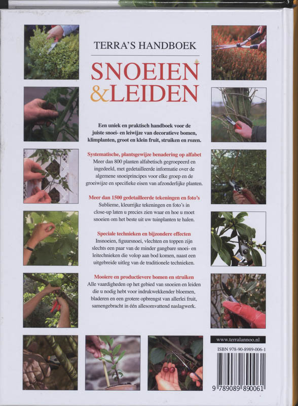 Achterkant van Terra's handboek snoeien en leiden