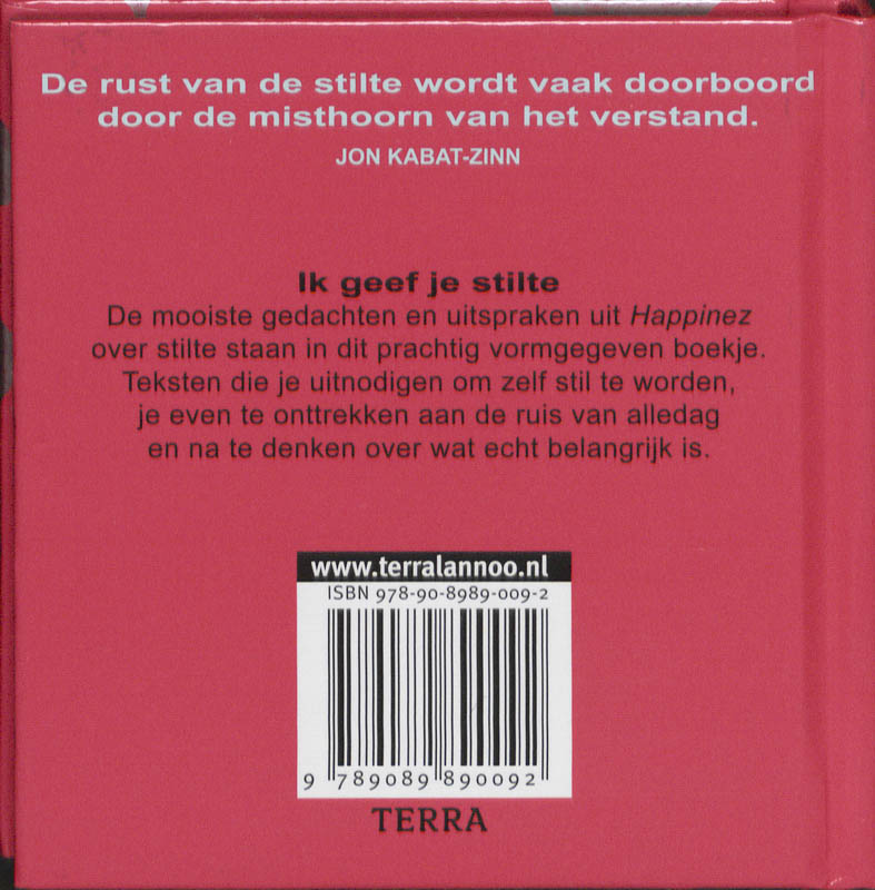 Achterkant van Ik geef je stilte
