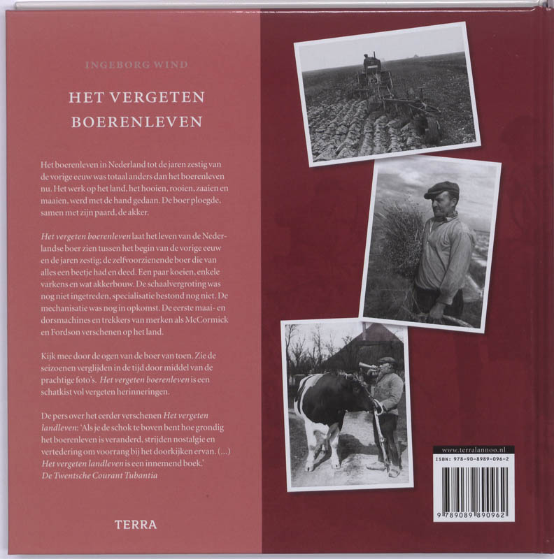 Achterkant van Het vergeten boerenleven