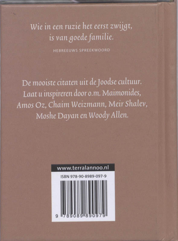 Achterkant van Bronnen van Joodse wijsheid