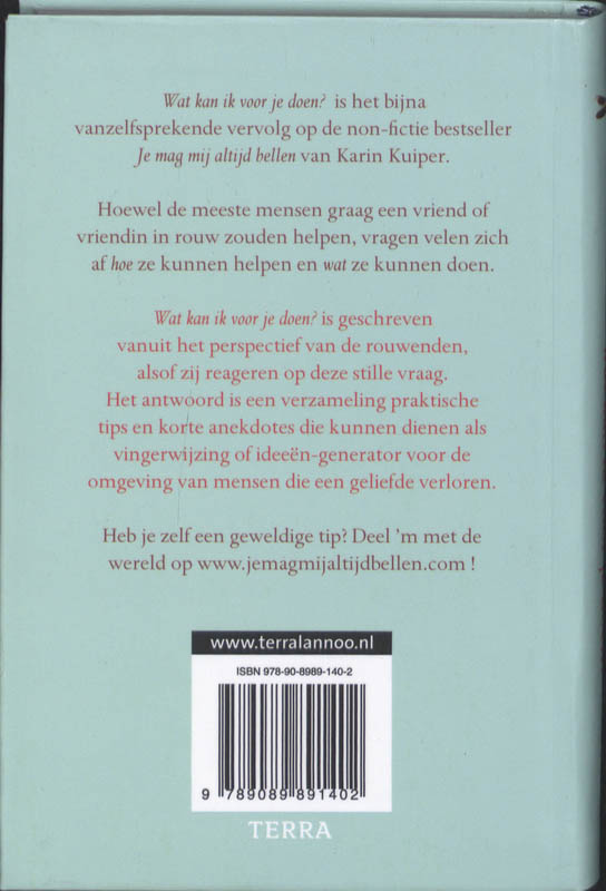 Achterkant van Wat kan ik voor je doen?