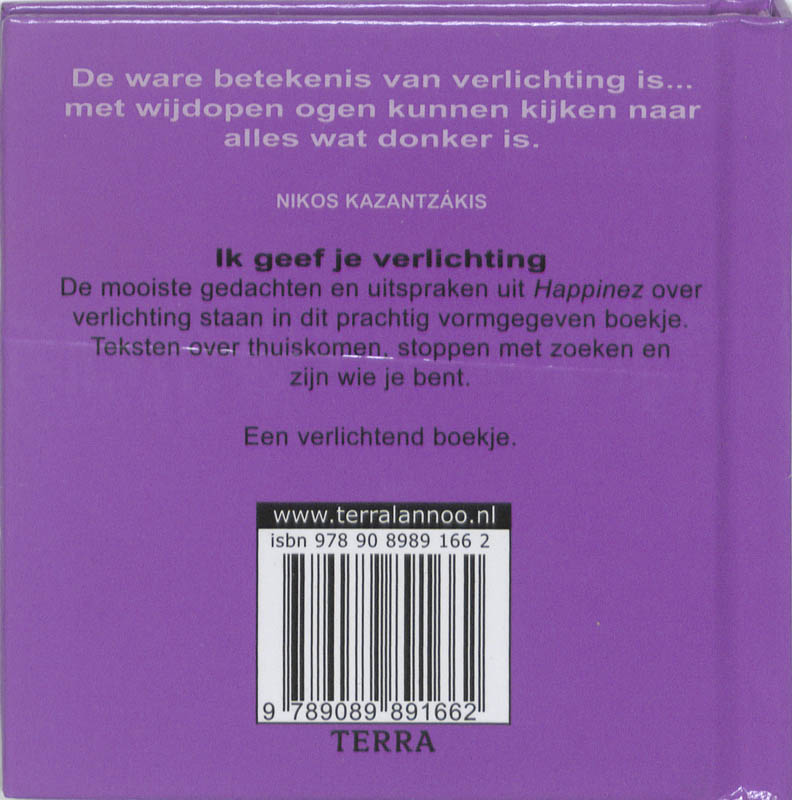 Achterkant van Ik geef je verlichting