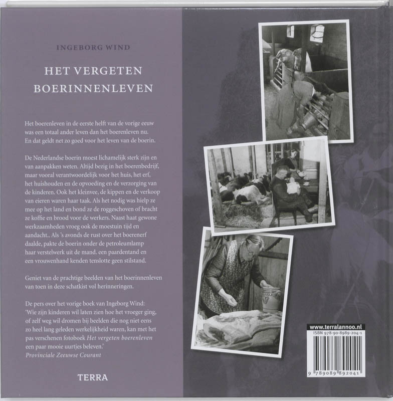 Achterkant van Het vergeten boerinnenleven