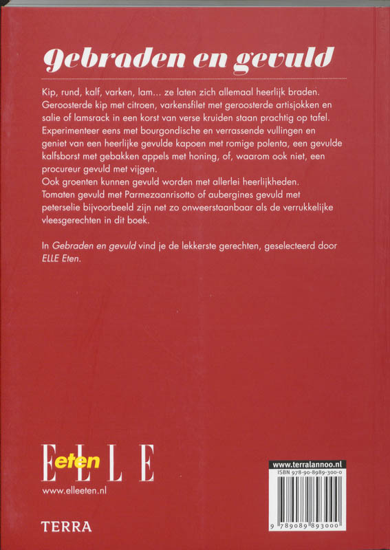 Achterkant van Gebraden en gevuld