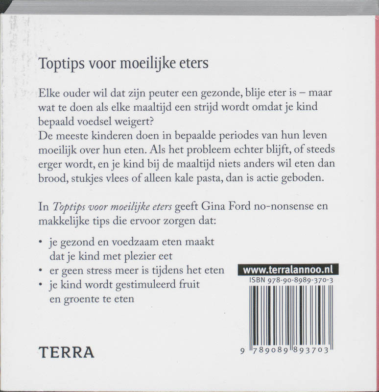Achterkant van Toptips voor moeilijke eters