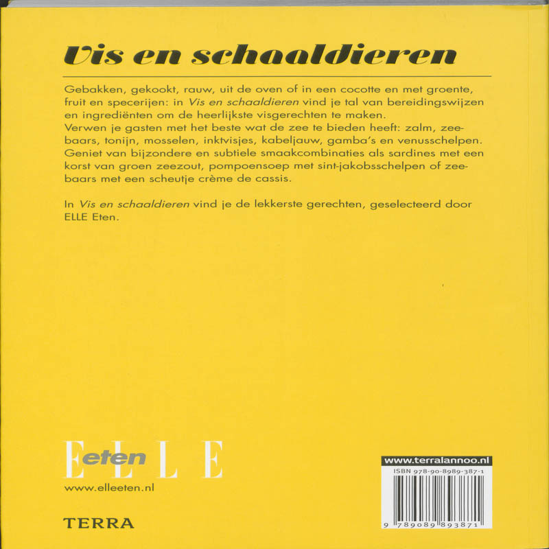 Achterkant van Vis en schaaldieren