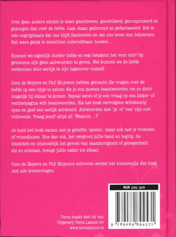 Achterkant van Het boek met alle vragen over de liefde