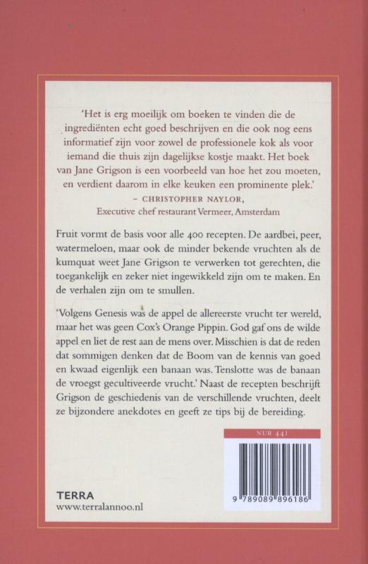 Achterkant van Fruit boek