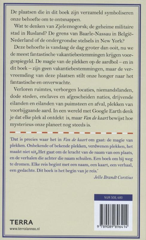 Achterkant van Van de kaart