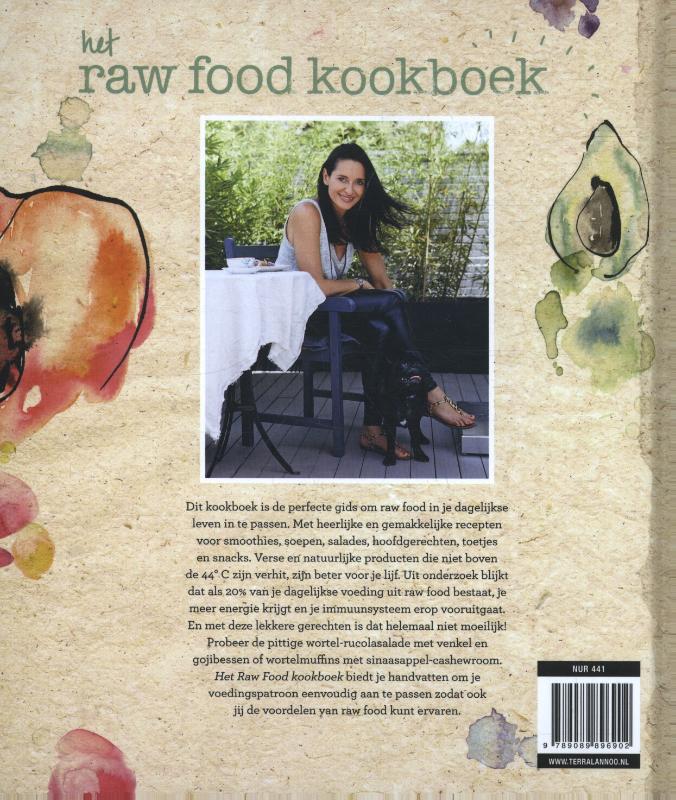 Achterkant van Het raw food kookboek
