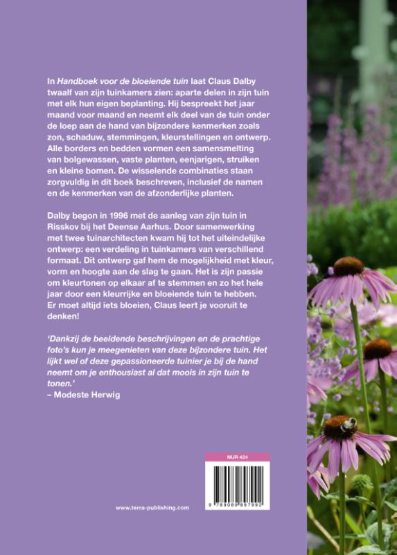 Achterkant van Handboek voor de bloeiende tuin