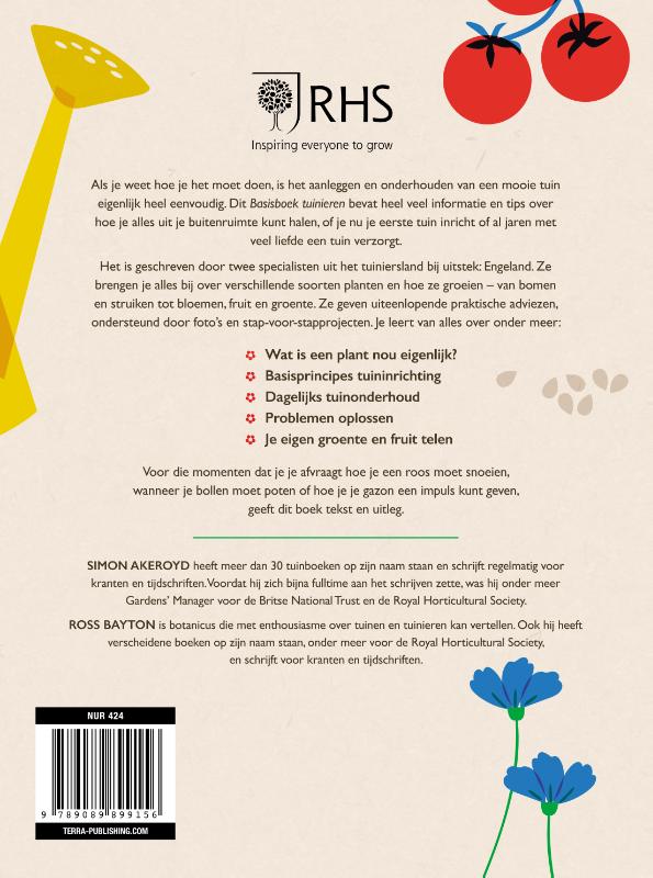 Achterkant van Basisboek tuinieren
