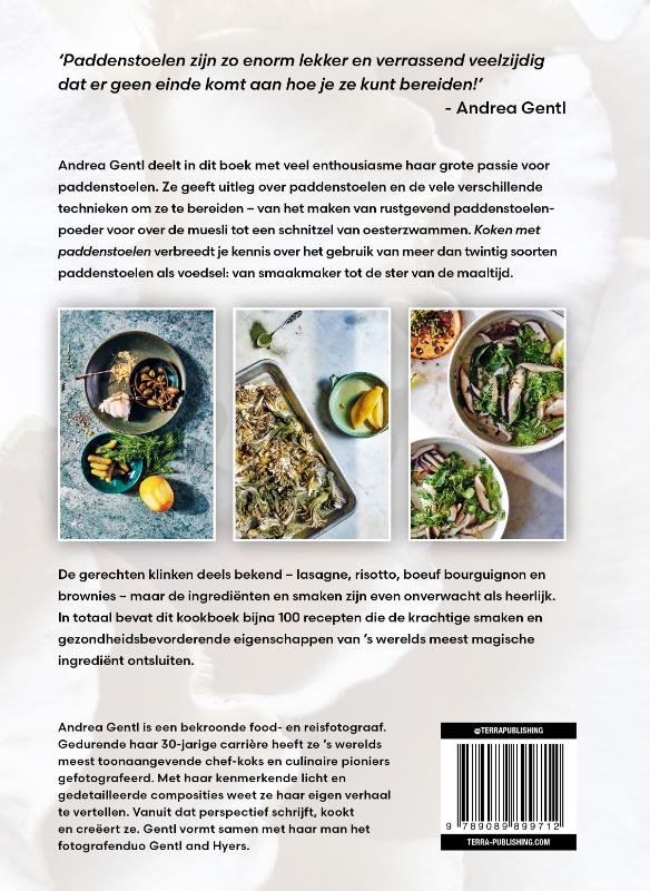 Achterkant van Koken met paddenstoelen
