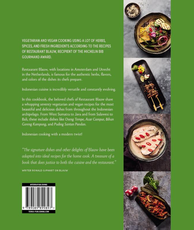 Achterkant van Blauw's Veggie Kitchen