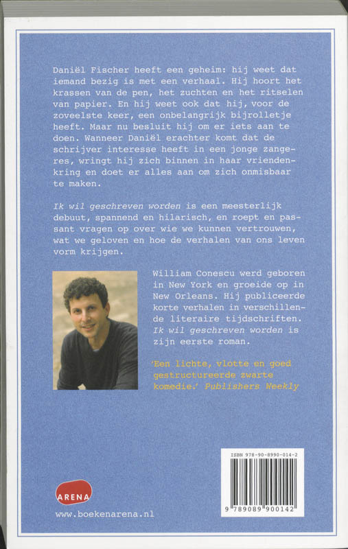 Achterkant van Ik wil geschreven worden