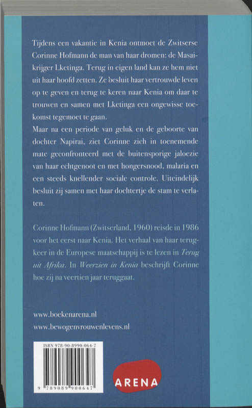 Achterkant van De blanke Masai