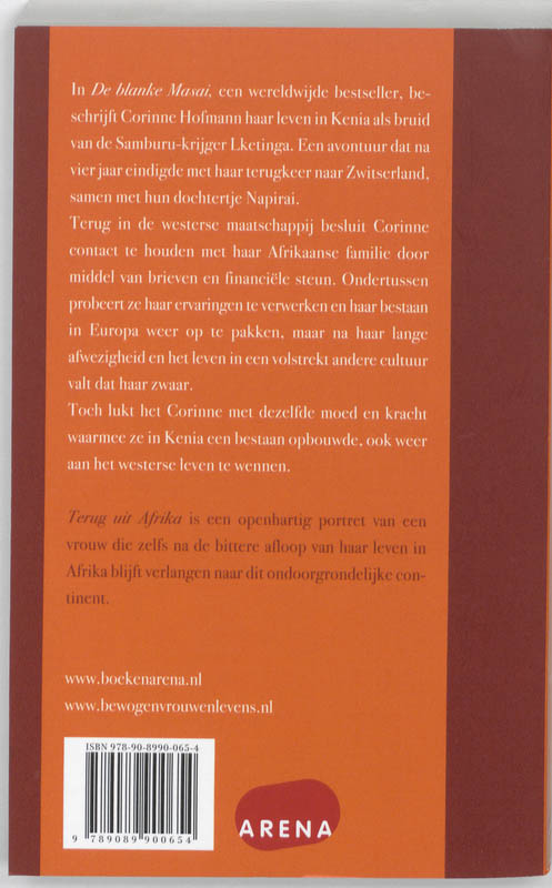 Achterkant van Terug uit Afrika