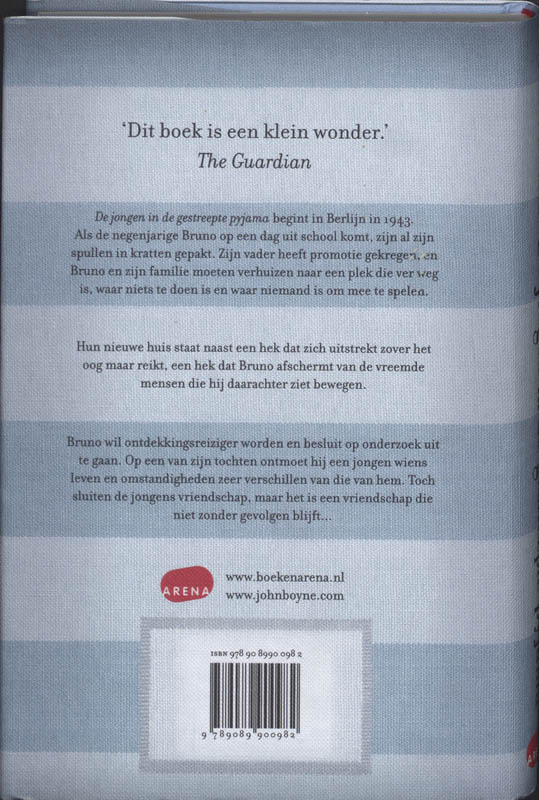 Achterkant van De jongen in de gestreepte pyjama