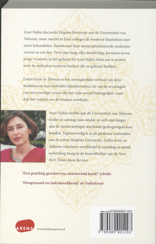Achterkant van Lolita lezen in Teheran