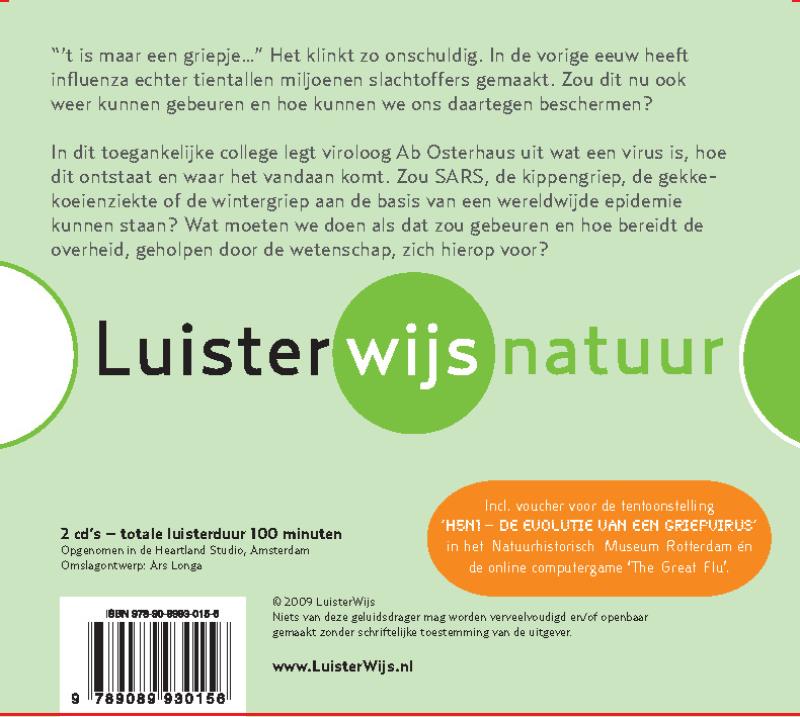 Achterkant van 't Is maar een griepje