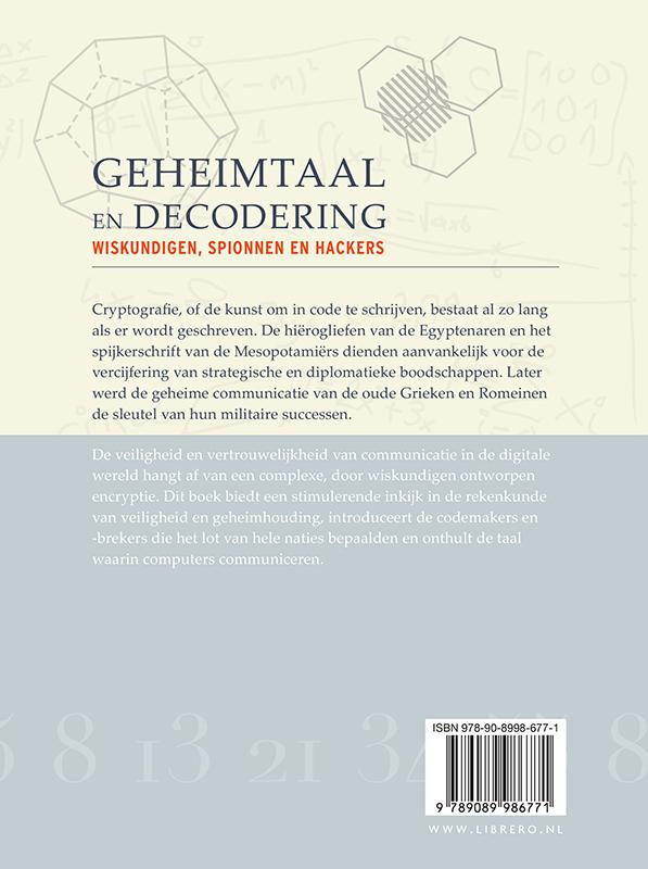 Achterkant van Geheimtaal en decodering