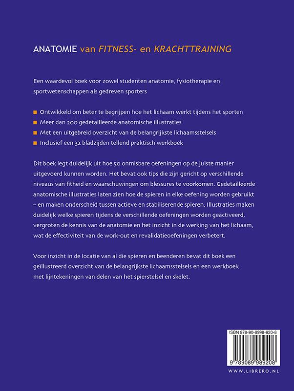 Achterkant van Anatomie van fitness- en krachttraining