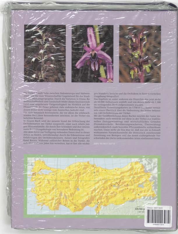 Achterkant van Die Orchideen der Turkei