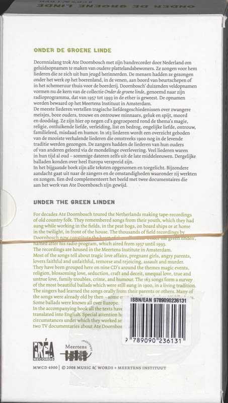 Achterkant van Onder de groene linde