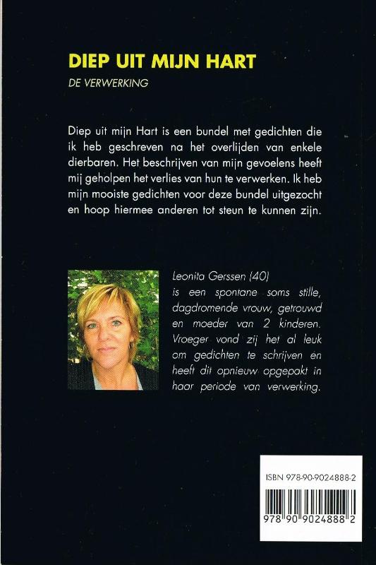 Achterkant van Diep uit mijn Hart