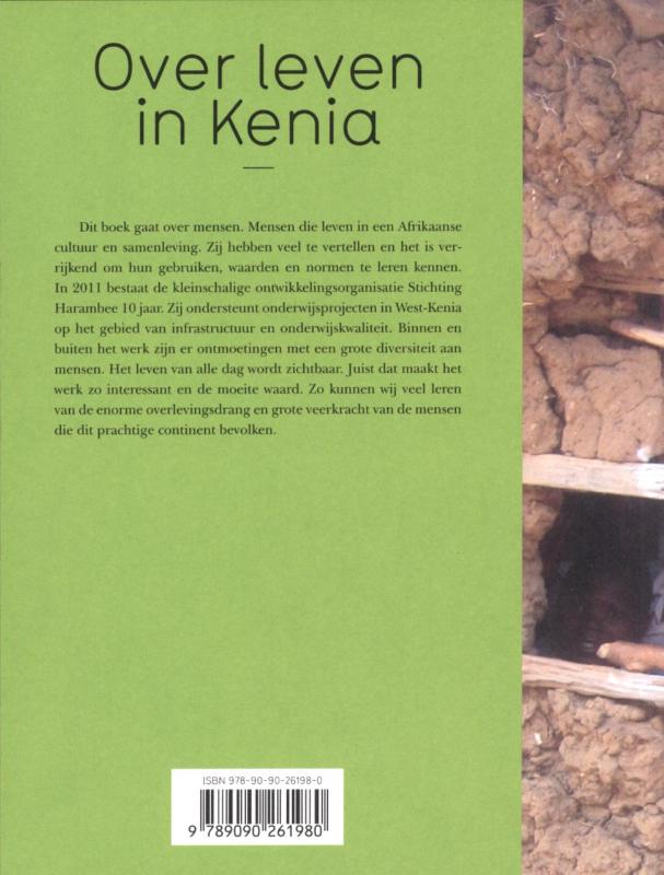 Achterkant van Over leven in Kenia