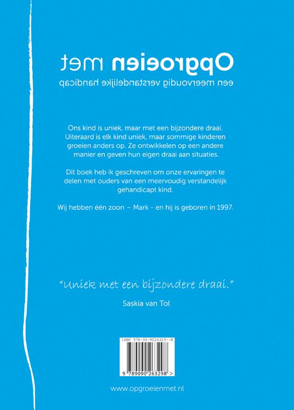 Achterkant van Opgroeien met een meervoudig verstandelijke handicap