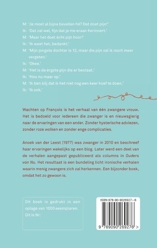 Achterkant van Wachten op Francois