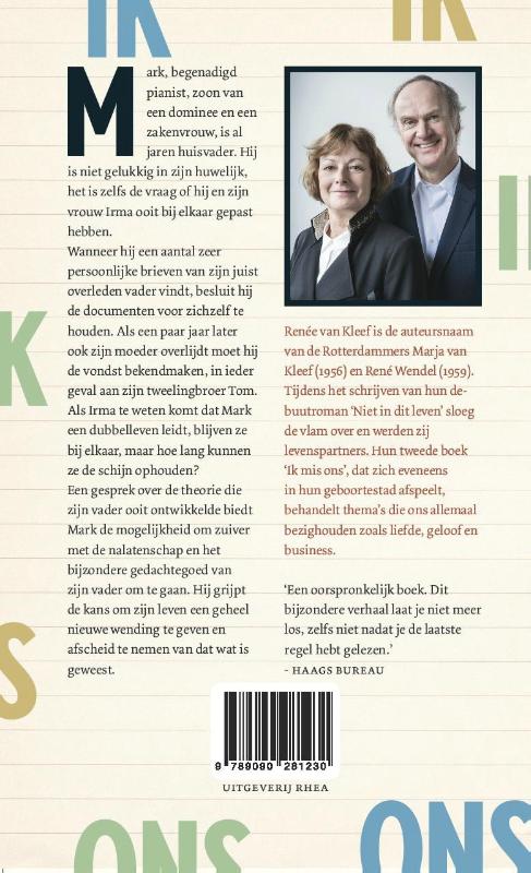 Achterkant van Ik mis ons