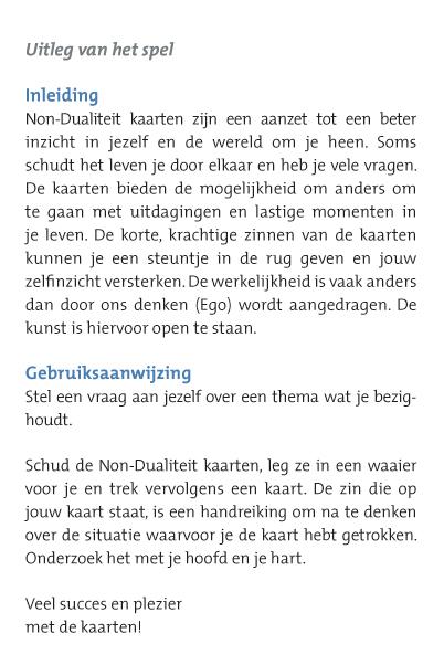 Achterkant van Non-dualiteit