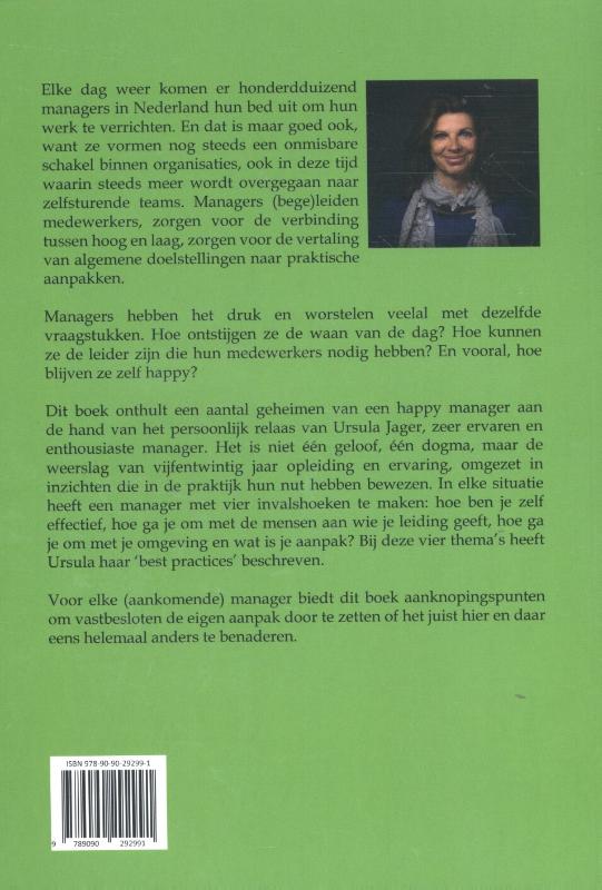 Achterkant van De happy manager