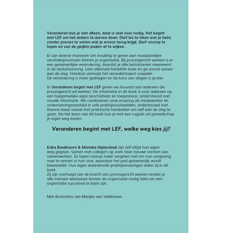 Achterkant van Veranderen begint met lef