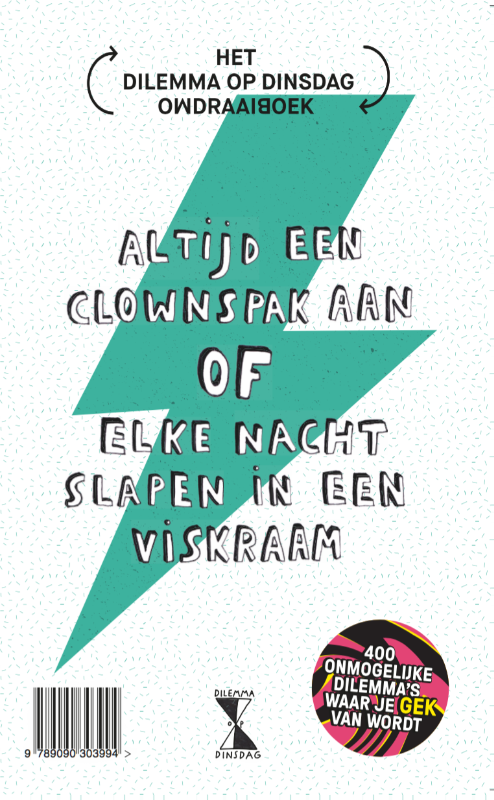 Achterkant van Het Dilemma op Dinsdag-omdraaiboek