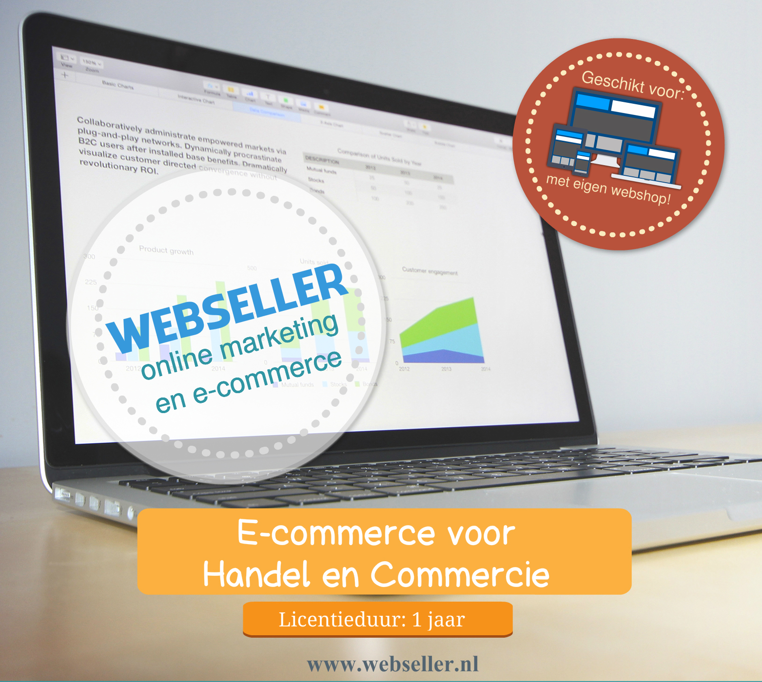 Achterkant van Webseller.nl - 12 maanden licentie
